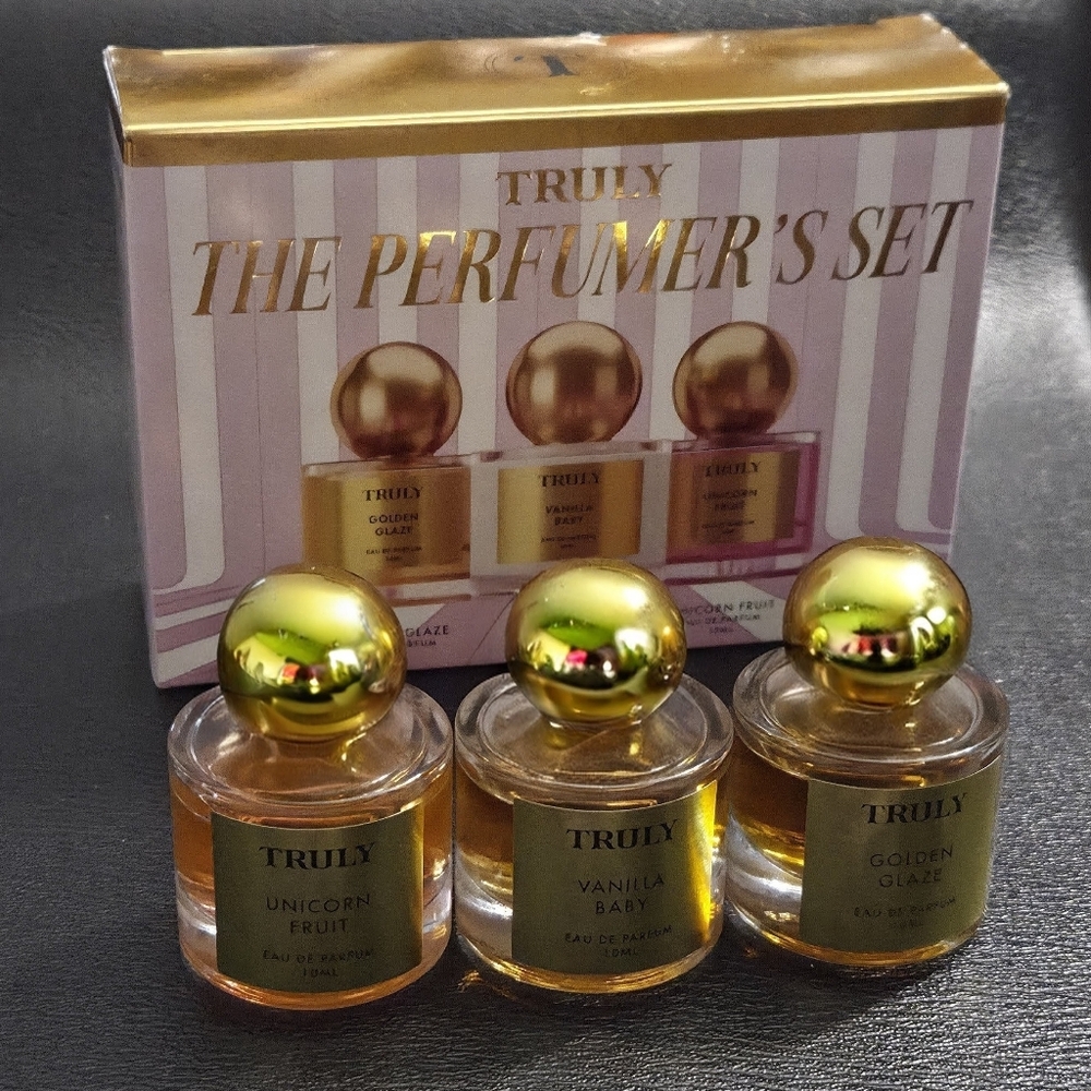 Truly The Perfumer's Set with Golden Glaze, Vanilla Baby and Unicorn Fruit